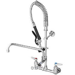 VEVOR Commercial Pre-Rinse Kitchen Sink Faucet 25 Pull Down Sprayer Mixer Tap
