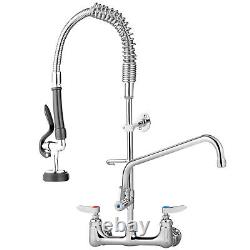 VEVOR Commercial Pre-rinse Faucet Wall Mount Kitchen Sink Faucet 36 with Sprayer