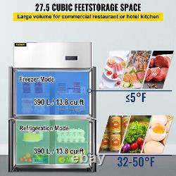 VEVOR Commercial Reach-in Refrigerator Upright Fridge Chiller 4 Doors 27.5 Cu. Ft