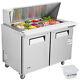 Vevor Commercial Refrigerator 48 Sandwich Salad Prep Table 2 Doors With 18 Pans