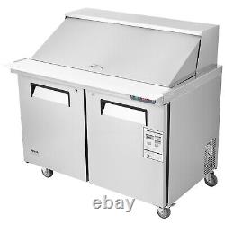 VEVOR Commercial Refrigerator 48 Sandwich Salad Prep Table 2 Doors with 18 Pans