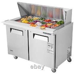 VEVOR Commercial Refrigerator 48 Sandwich Salad Prep Table 2 Doors with 18 Pans