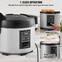 VEVOR Commercial Rice Cooker 70-Cup Non-Stick Pot 15L 12H Keep Warm Restaurant