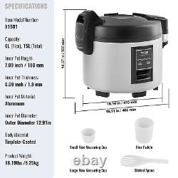 VEVOR Commercial Rice Cooker 70-Cup Non-Stick Pot 15L 12H Keep Warm Restaurant