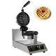 Vevor Commercial Round Waffle Maker Nonstick Rotated 1100w Electric 110v Steel