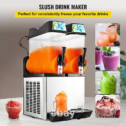 VEVOR Commercial Slush Machine 24L Daiquiri Machine Frozen Drink Slush Machine