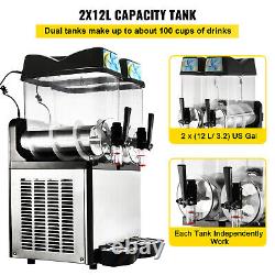 VEVOR Commercial Slush Machine 24L Daiquiri Machine Frozen Drink Slush Machine