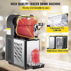 VEVOR Commercial Slush Machine 3L Frozen Drink Machine Smoothie Stainless Steel