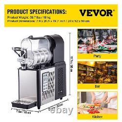 VEVOR Commercial Slush Machine 3L Frozen Drink Machine Smoothie Stainless Steel