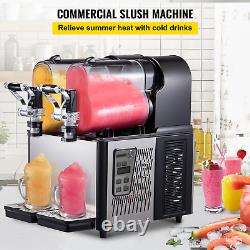 VEVOR Commercial Slush Machine 3L X 2 Smoothie Maker Slushy Machine 2 X 0.79 Gal