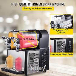 VEVOR Commercial Slush Machine 3L X 2 Smoothie Maker Slushy Machine 2 X 0.79 Gal