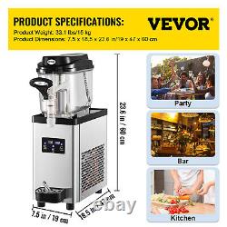 VEVOR Commercial Slush Machine 6L Frozen 25 Cups Drink Daiquiri Slushy Machine