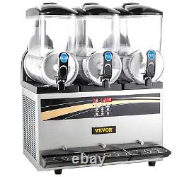 VEVOR Commercial Slushy Machine 3x15L Margarita Maker Frozen Drink Slush Machine