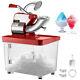 Vevor Commercial Snow Cone Machine Red Ice Shaver Ice Crusher Withdual Blades Etl