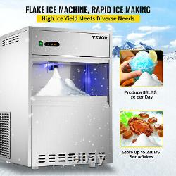 VEVOR Commercial Snow Flake Ice Maker 88LBS/24H Auto-clean Ice Crusher 380W ETL