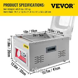 VEVOR Commercial Vacuum Sealer Chamber Packaging Bag Sealing Machine Food Saver