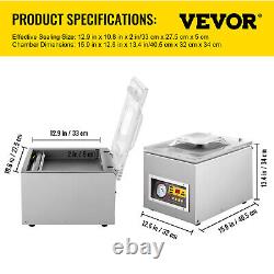 VEVOR Commercial Vacuum Sealer System Food Saver Sealing Machine Chamber Packing