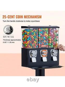 VEVOR Commercial Vending Machine, Triple Compartment Candy Dispenser With Iron