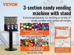 VEVOR Commercial Vending Machine, Triple Compartment Candy Dispenser With Iron