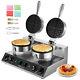 Vevor Commercial Waffle Maker Dual-head Round Waffle Iron 2460w Non-stick