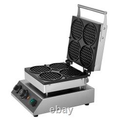 VEVOR Commercial Waffle Maker Waffle Iron Non-Stick 1230 2460 W Rotatable