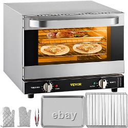 VEVOR Convection Oven 21L Countertop Commercial 3-Layer Toaster Baker 1440W