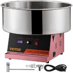 VEVOR Cotton Candy Machine 1050W Electric Commercial Floss Maker 19.7'' Pink