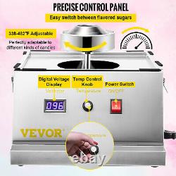 VEVOR Cotton Candy Machine 1050W Electric Commercial Floss Maker 19.7'' Silver