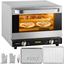 VEVOR Countertop Convection Oven Commercial Toaster Baker Stainless 19/43/60 Qt