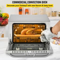 VEVOR Countertop Convection Oven Commercial Toaster Baker Stainless 19/43/60 Qt