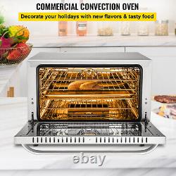 VEVOR Countertop Convection Oven Commercial Toaster Baker Stainless 43Qt 120V