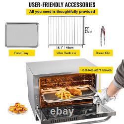 VEVOR Countertop Convection Oven Commercial Toaster Baker Stainless 43Qt 120V