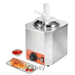 VEVOR Electric Cheese Dispenser with Pump, 2.3 Qt Commercial Hot Fudge Warmer