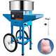 Vevor Electric Commercial Cotton Candy Machine /floss Maker Blue Cart Stand