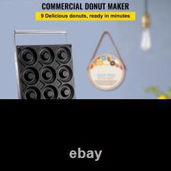 VEVOR Electric Donut Maker, 9 Holes Commercial Donut Machine, 2000W Electric Dou