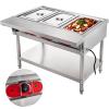 Vevor Electric Steam Table 2/3/4/5 Pan Commercial Food Warmer With Sneeze Guard