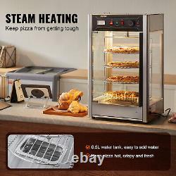 VEVOR Food Warmer Display for 14 Pizza, 4-Tier Commercial Pizza Warmer Electric