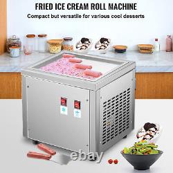 VEVOR Fried Ice Cream Roll Machine Commercial Ice Roll Maker for Yogurt Milk