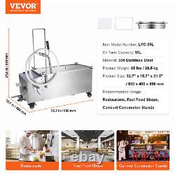 VEVOR Fryer Oil Filter Commercial Cooking Oil Filtration System 55L Capacity