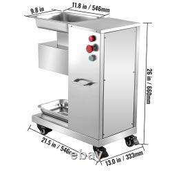 VEVOR Meat Cutting Machine 500KG/H Commercial Meat Cutter Meat Slicer 3mm Blade