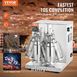 VEVOR Milk Tea Shaker Commercial Bubble Boba Milk Tea Mixer Machine Double Cups