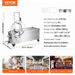 VEVOR Mobile Fryer Oil Filter Commercial Cooking Oil Filtration System 55L