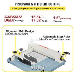 VEVOR Paper Cutter 17 500 Sheets Commercial Heavy Duty Guillotine Paper Trimmer