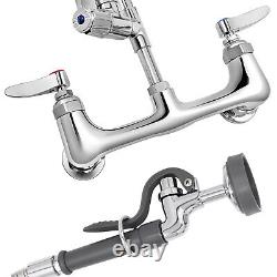 VEVOR Pre-Rinse Sink Faucet Commercial Kitchen Add-On Mixer Tap 44 Height