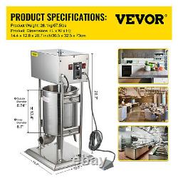 VEVOR Sausage Stuffer 12L/28lbs High Torque Commercial Electric Stainless Steel