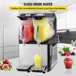 VEVOR Slush Machine 20L Commercial Frozen Drink Machine Slush Maker 2 x 5.3Gal
