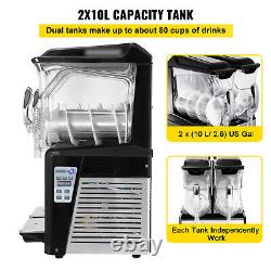 VEVOR Slush Machine 20L Commercial Frozen Drink Machine Slush Maker 2 x 5.3Gal