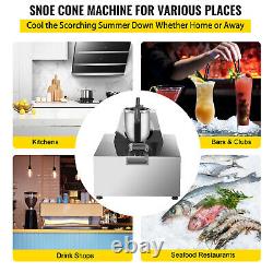 VEVOR Snow Cone Machine 500LB/H Yield Commercial Ice Shaver Ice Crusher 250W SUS