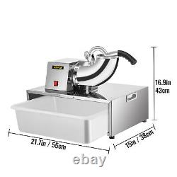 VEVOR Snow Cone Machine 500LB/H Yield Commercial Ice Shaver Ice Crusher 250W SUS
