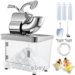 VEVOR Snow Cone Machine Commercial Ice Shaver Ice Crusher Silver 400LBS/H ETL